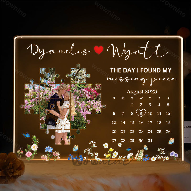 Personalized Light Frame Gift The Day I Found My Missing Piece