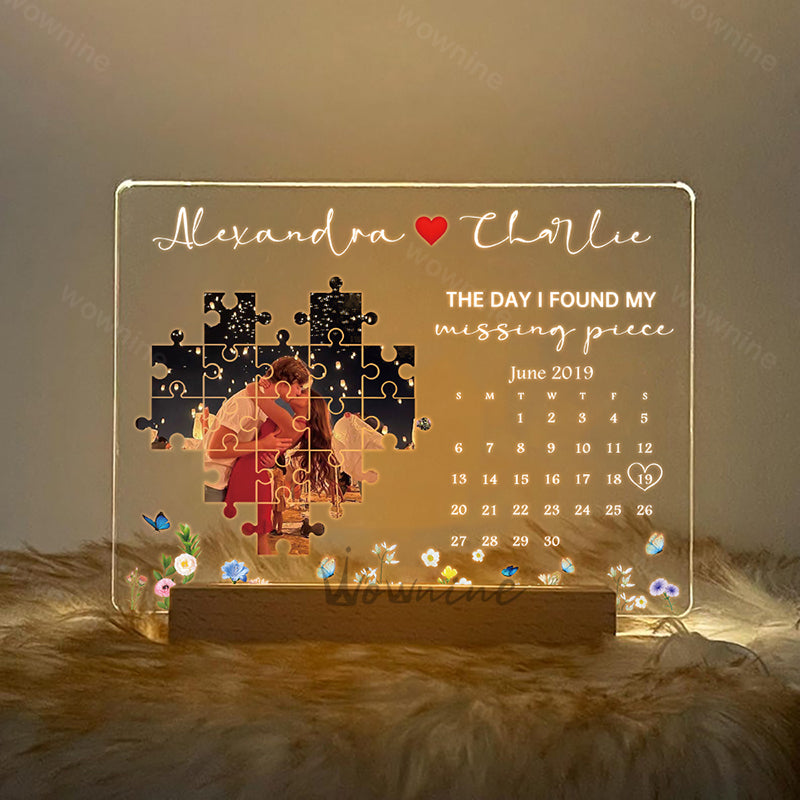 Personalized Light Frame Gift The Day I Found My Missing Piece