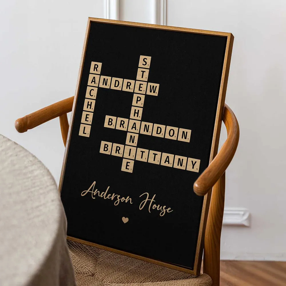 Personalized Canvas - "Crossword Art"