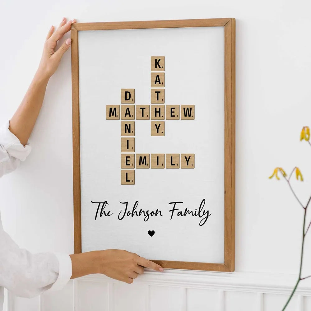 Personalized Canvas - "Crossword Art"