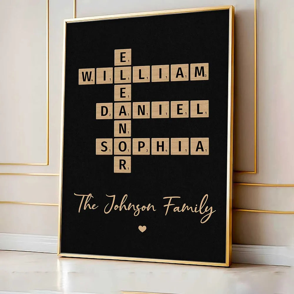 Personalized Canvas - "Crossword Art"