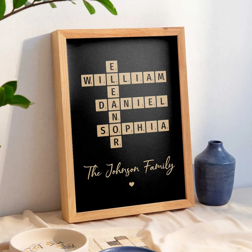 Personalized Canvas - "Crossword Art"