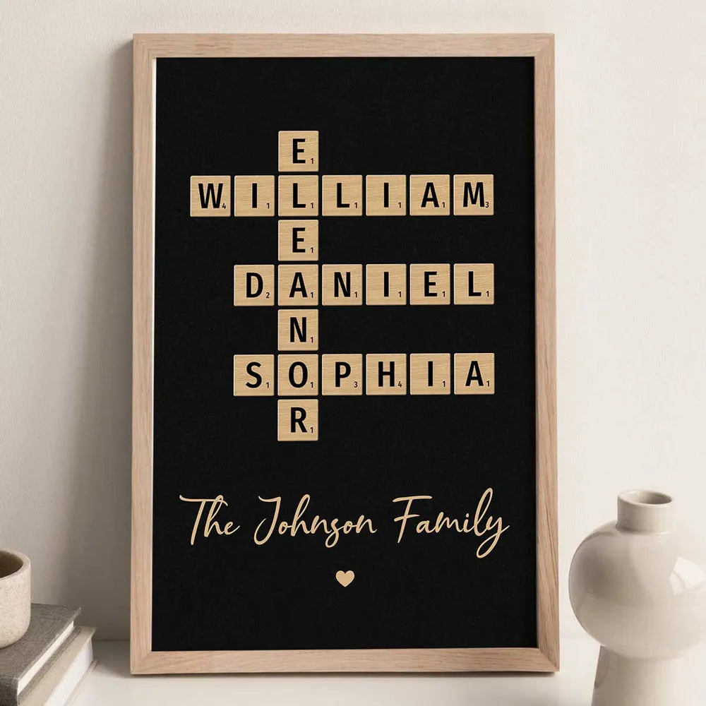Personalized Canvas - "Crossword Art"