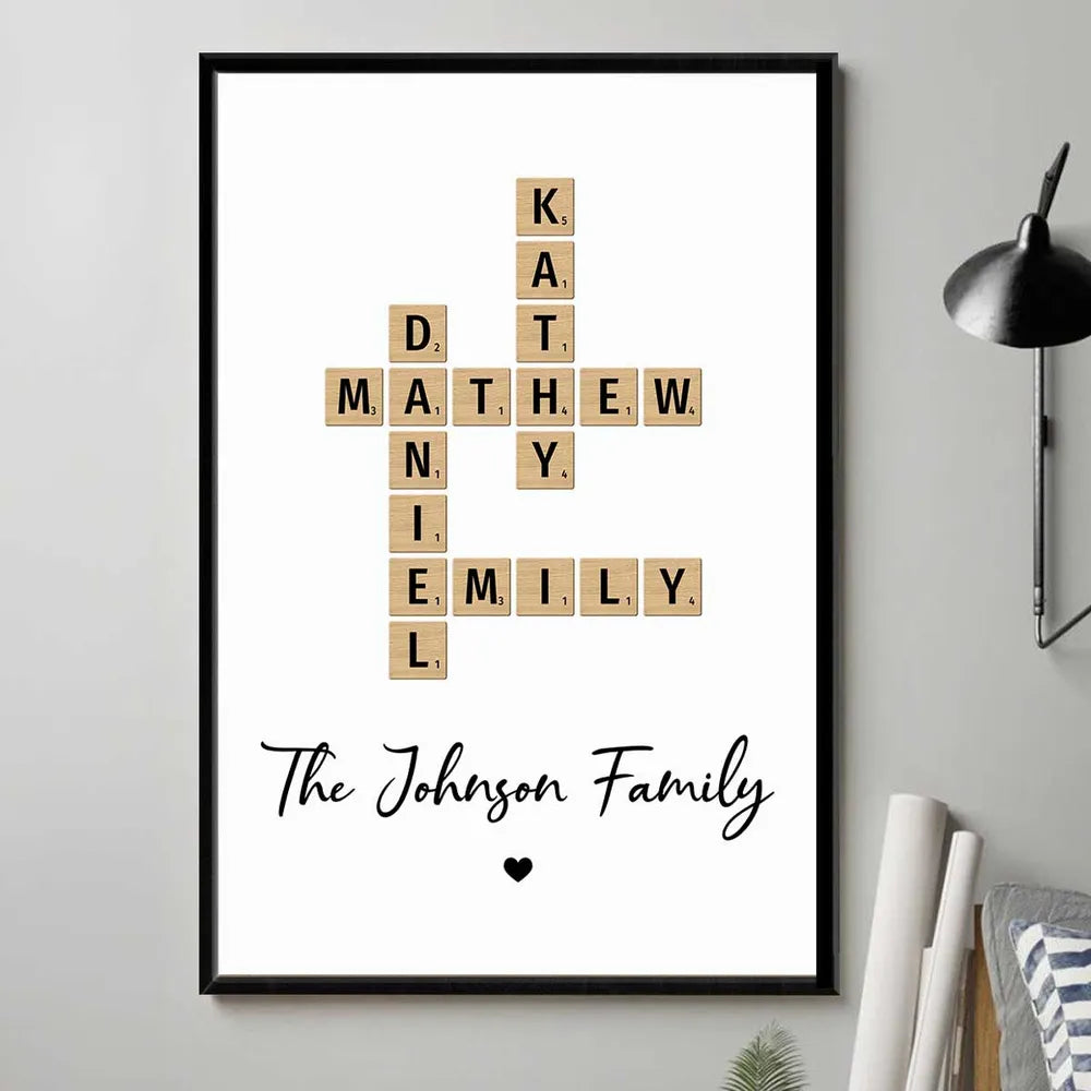 Personalized Canvas - "Crossword Art"