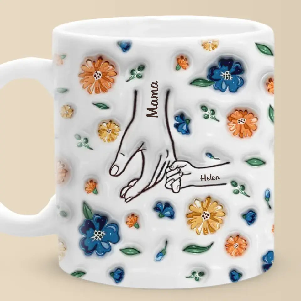 Personalized 3D Inflated Effect Printed Mug - Mother's Day, Gift For Mom, Grandma