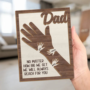 Custom Wooden Plaque With Stand - Father's Day, Gift For Dad, Grandpa