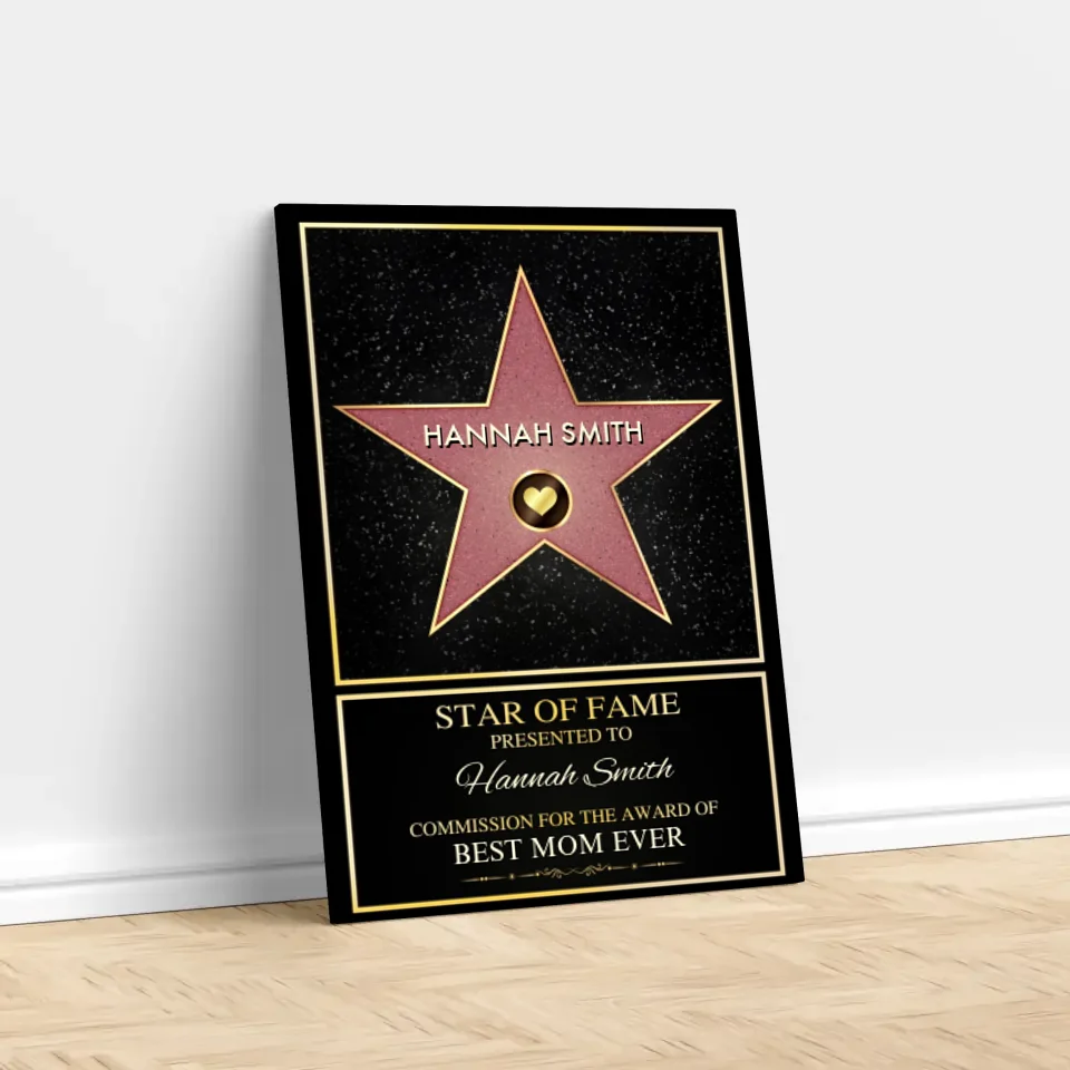 Personalized Canvas - "Star of Fame"