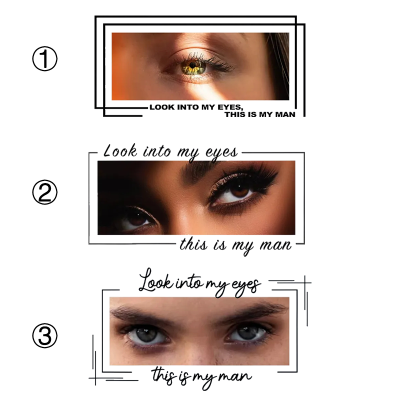 Personalized T-shirt Look Into My Eyes Custom Eyes Valentine's Day Gifts for Couples