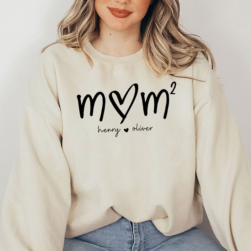 Personalized Sweatshirt Mom with Number of Children