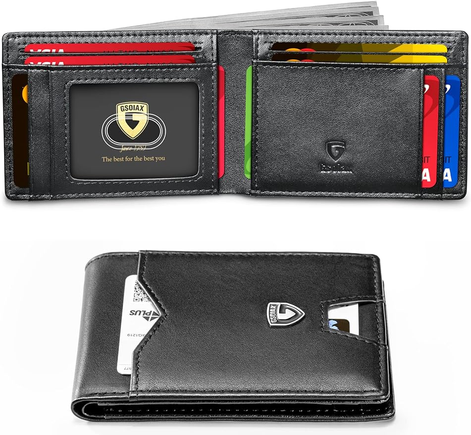 Moon - Mens Slim Wallet - Genuine Leather