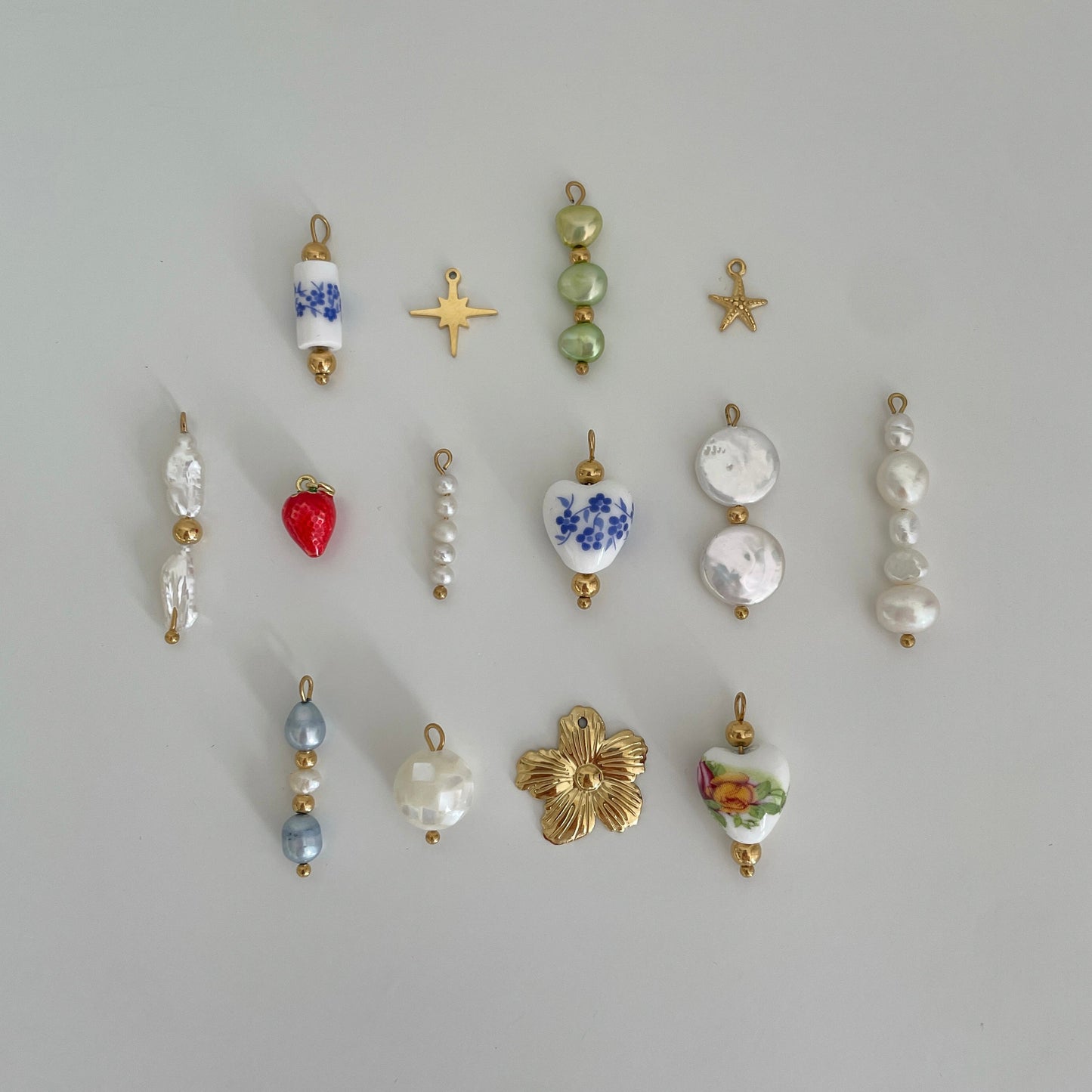 Mixed Blue Pearl Charm
