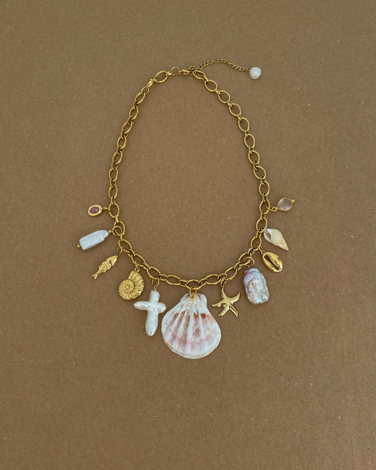 Natural Spiral Shell Charm