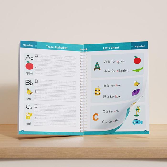TIMEX Reusable Grooved Handwriting Workbook for Kids,
