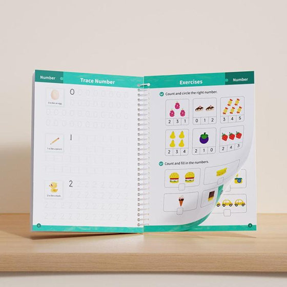 TIMEX Reusable Grooved Handwriting Workbook for Kids,