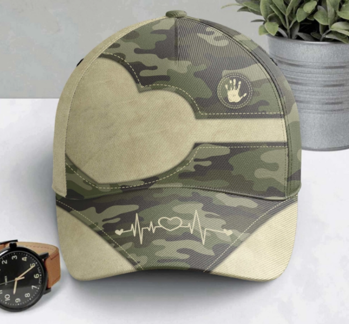 Personalized Classic Cap - Dad/Grandpa Kids Handprints