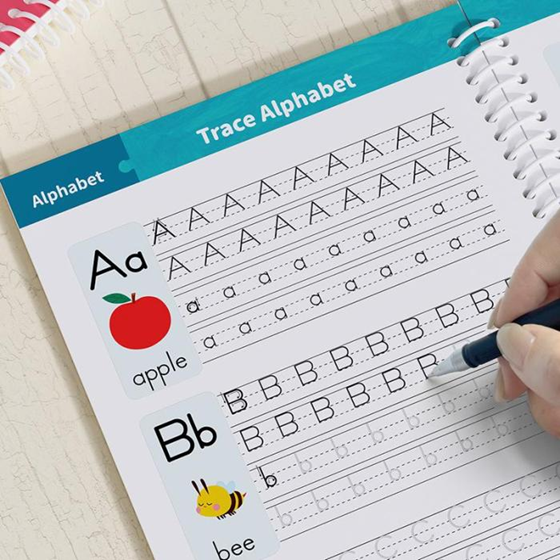 TIMEX Reusable Grooved Handwriting Workbook for Kids,