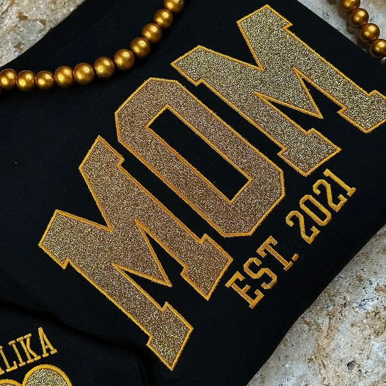 Personalized Glitter Mama Sweatshirt