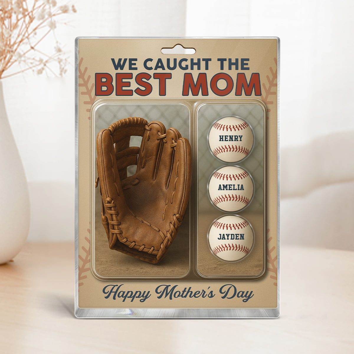 Personalized Acrylic Plate - "Baseball Glove"