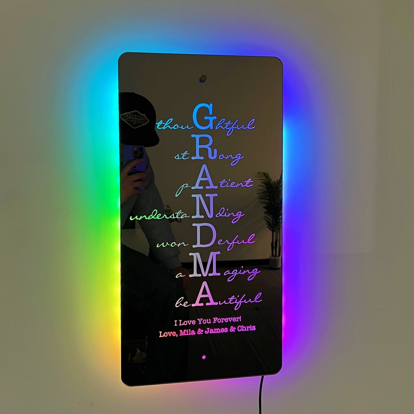 Custom Led Mother/Grandma Mirror❤️