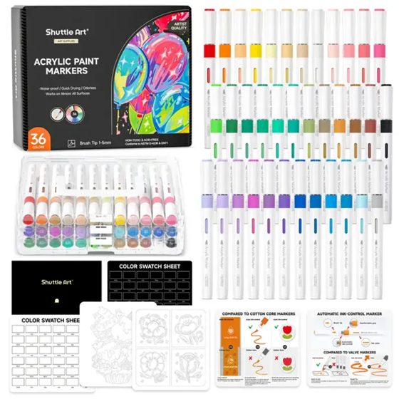 Shuttle Art Automatic Ink Control Acrylic Paint Pens