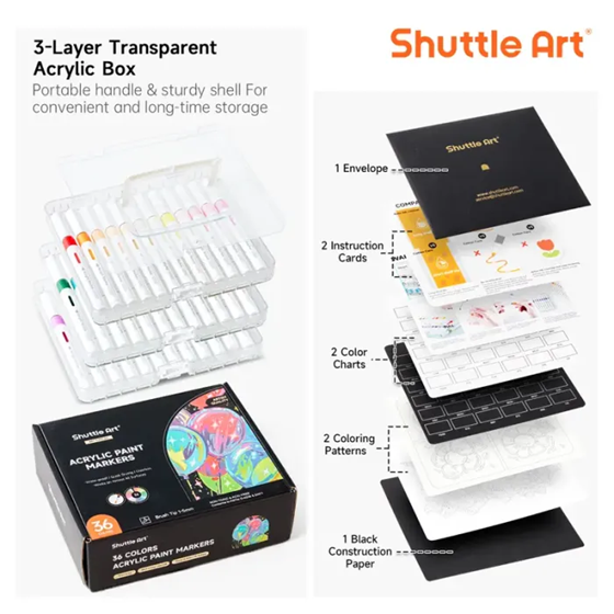 Shuttle Art Automatic Ink Control Acrylic Paint Pens