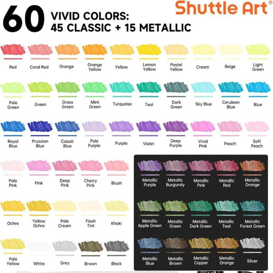 Shuttle Dual Tip Acrylic Paint Art