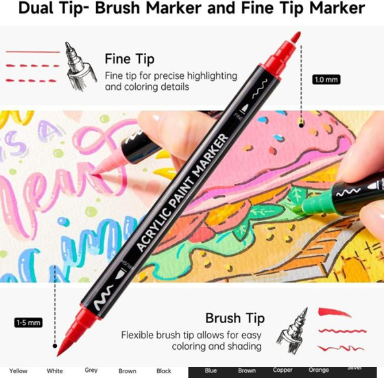 Shuttle Dual Tip Acrylic Paint Art