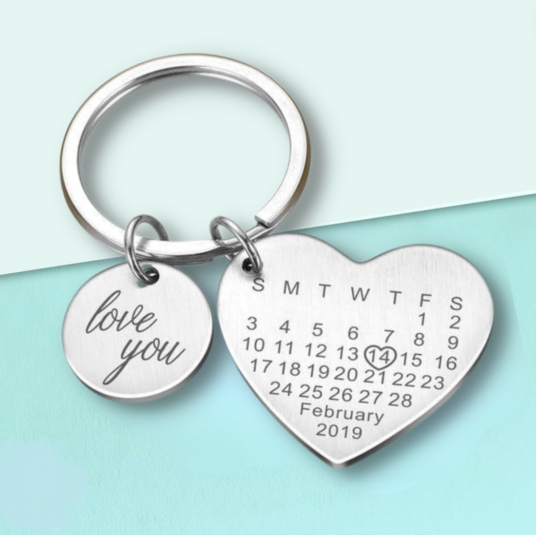MoonLove Calendar Keychain