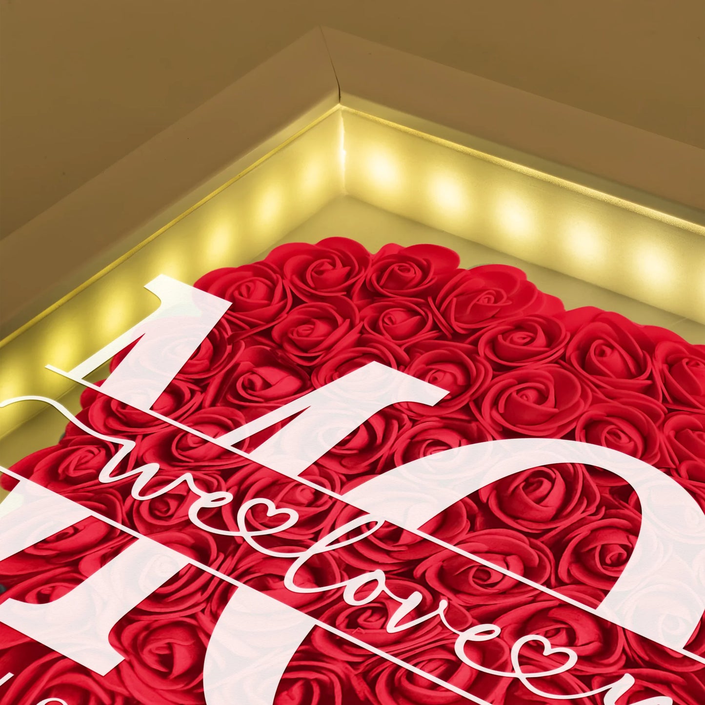 Mom We Love You - Personalized Flower Shadow Box