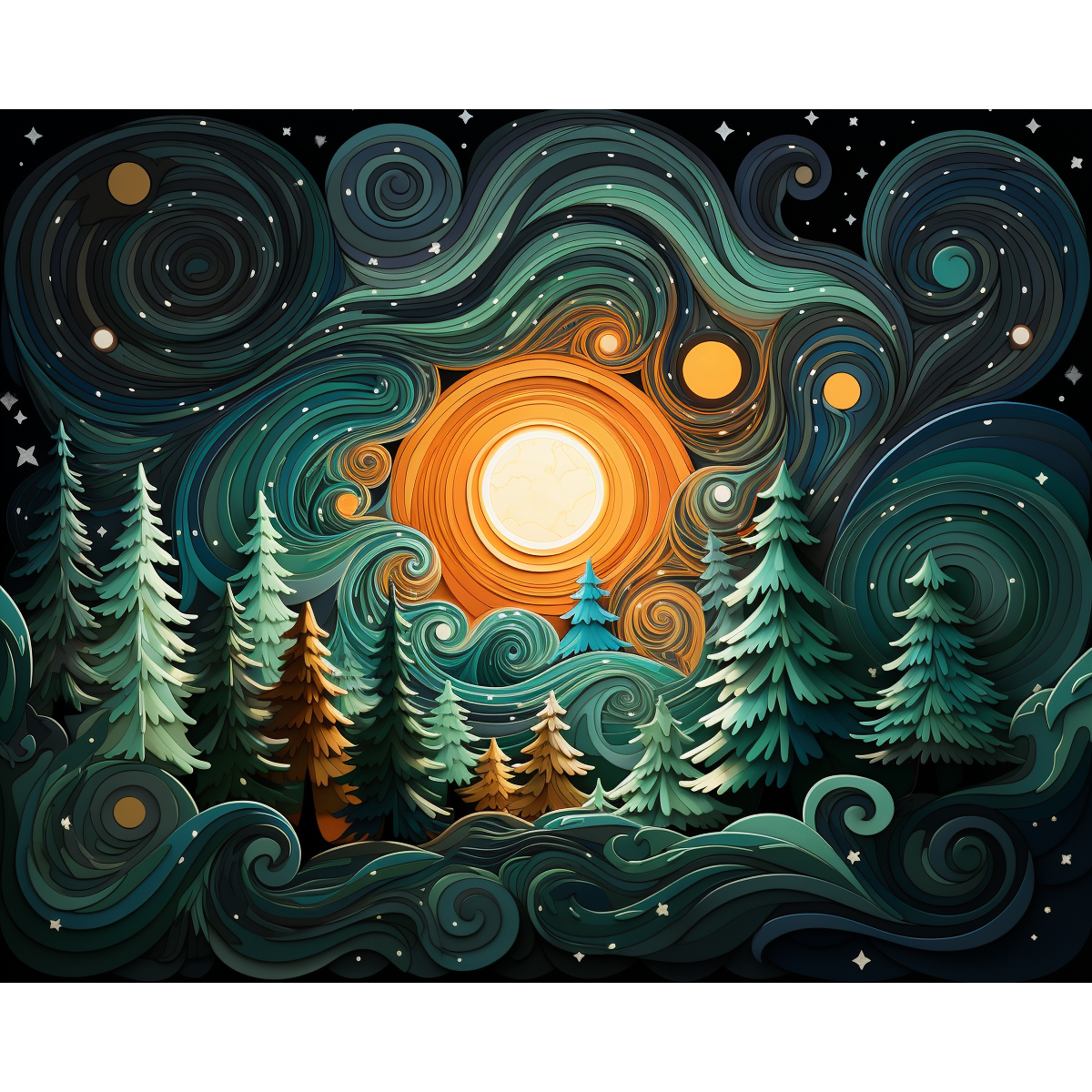 Evergreen Snow Wonderland Paint By Numbers Kit
