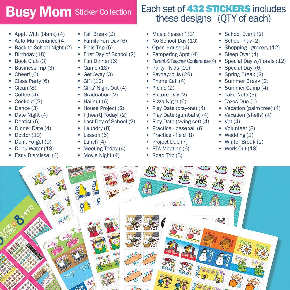 Ultimate Sticker Bundle | 8 Sticker Sets with 3760+ Stickers to Fit Any Planner