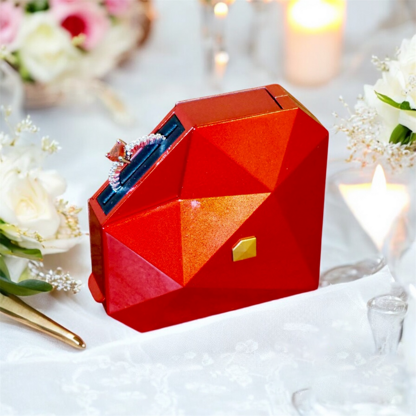 Ring Box with Heart Promise Ring