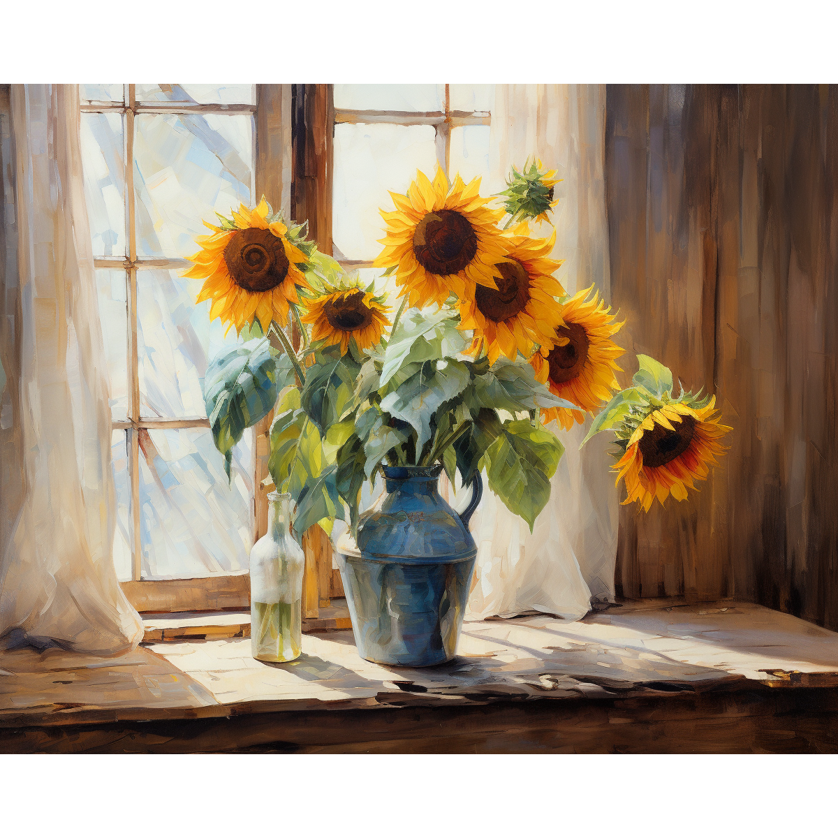 Sunflowers Window Light Paint By Numbers Kit