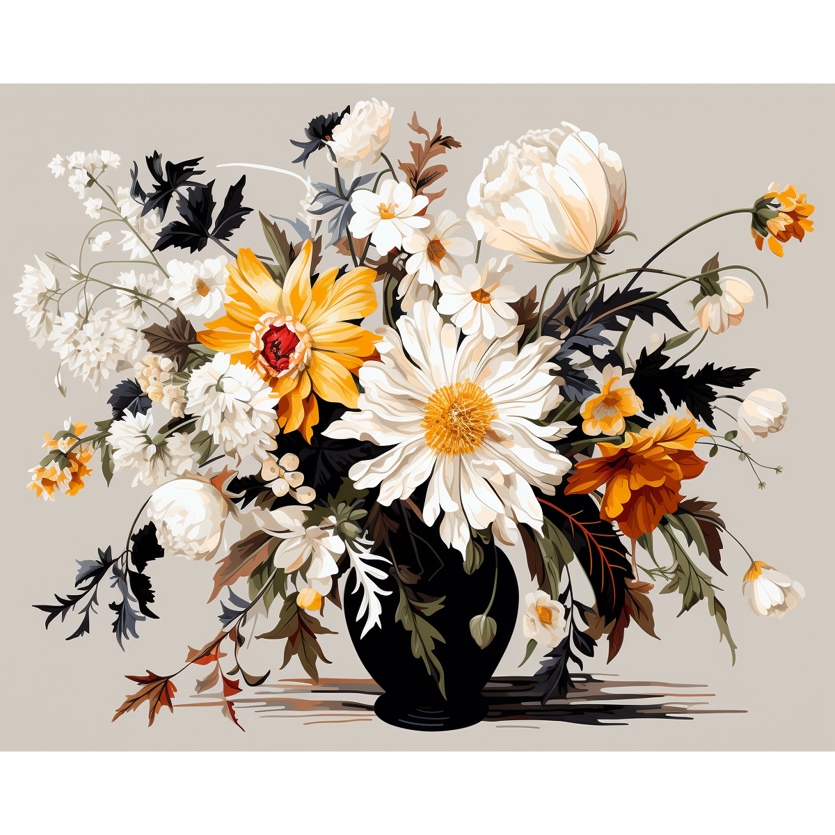 Wildflower Contrasts Paint By Numbers Kit