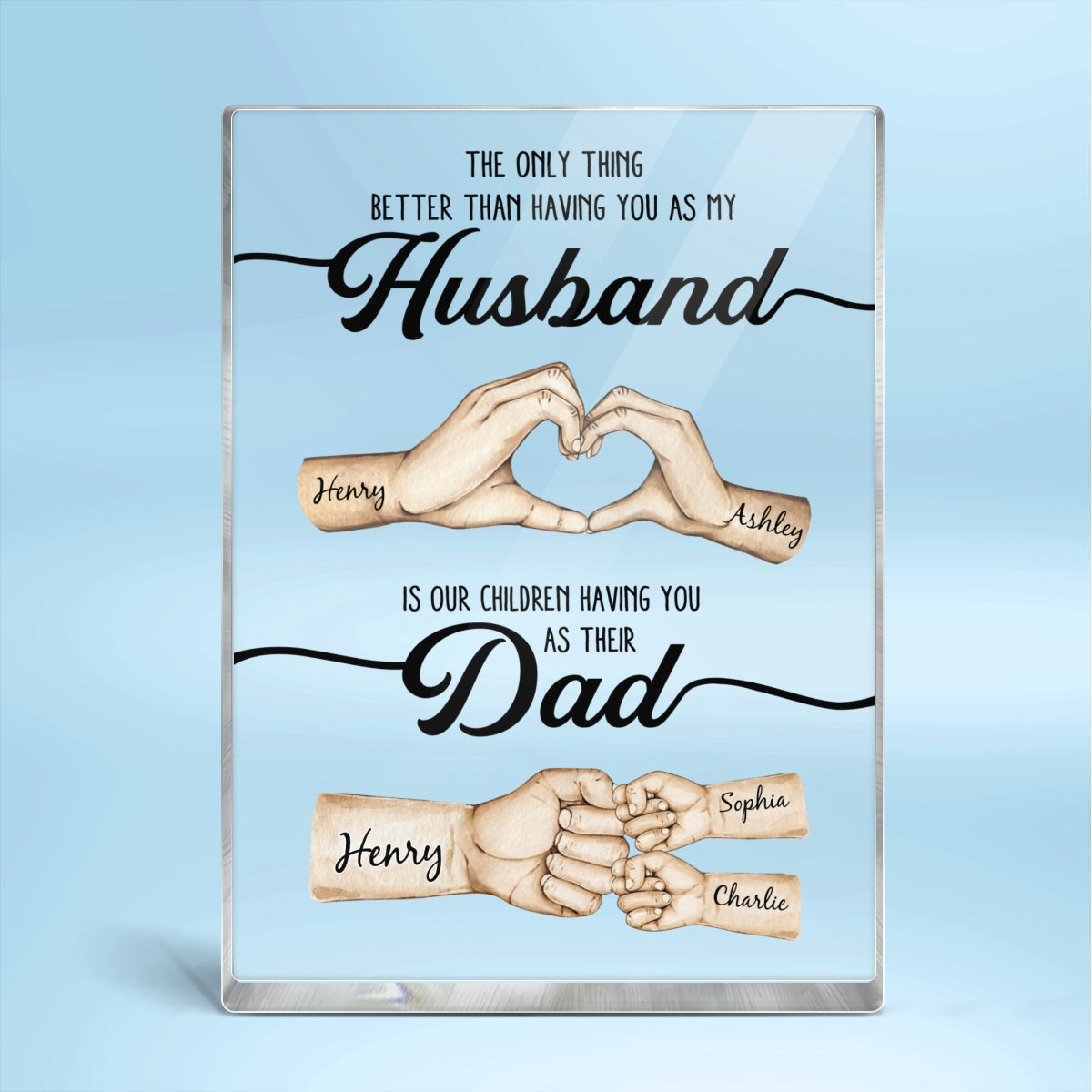 Personalized Acrylic Block, Father's Day Gift for Husband, Gift for Dad