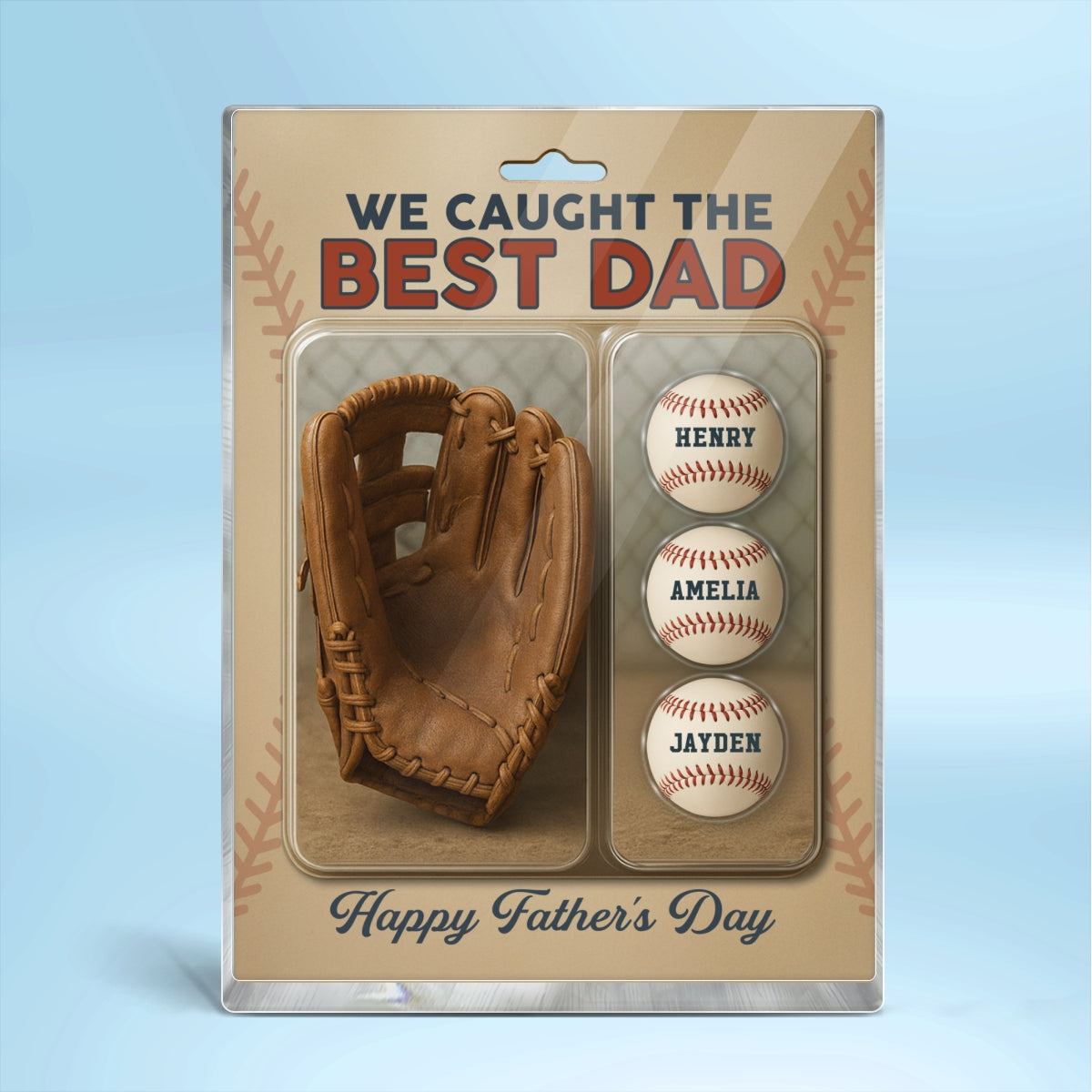 Personalized Acrylic Plate - "Baseball Glove"