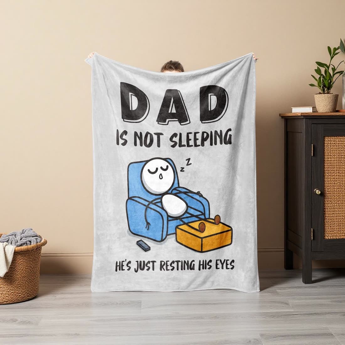 The Dad Is Not Sleeping blanket