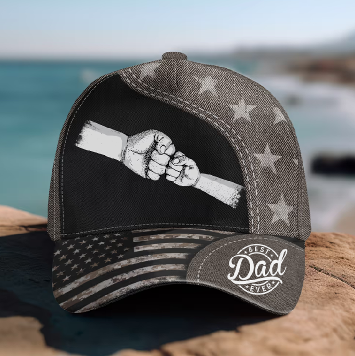 Personalized Classic Cap - Fist Bump Daddy Grandpa