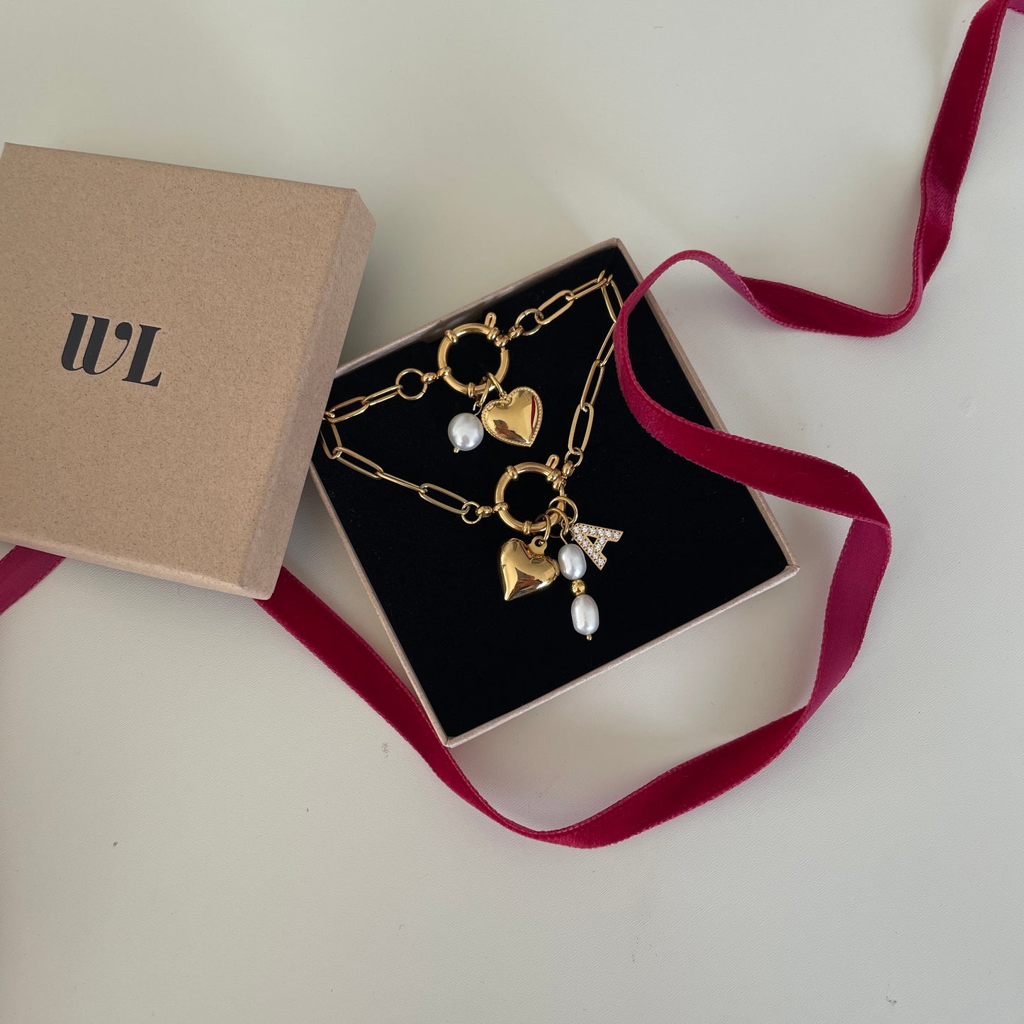 Pearl + Gold Charm