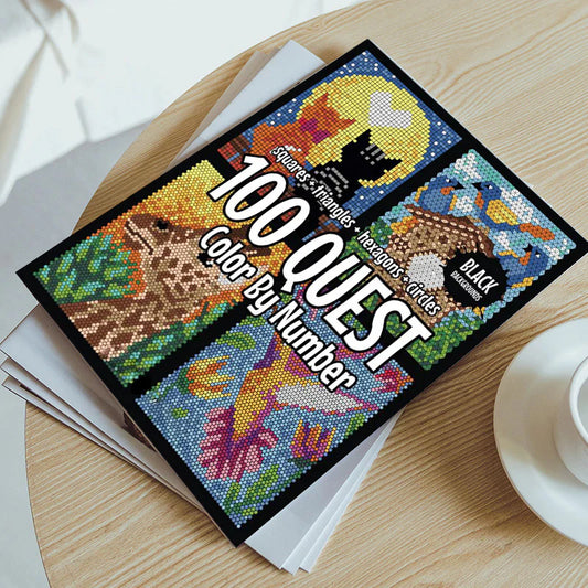 100 QUEST Color By Number Activity Book For Adults