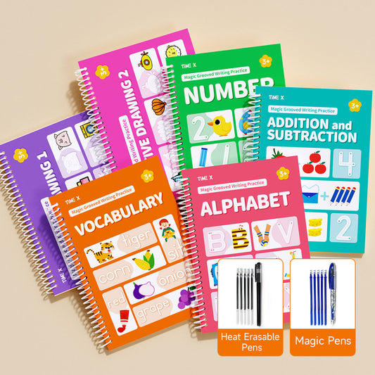 Moon®  - 6 Pcs Magical Handwriting Workbooks