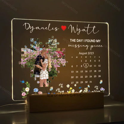 Personalized Light Frame Gift The Day I Found My Missing Piece