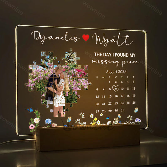 Personalized Light Frame Gift The Day I Found My Missing Piece