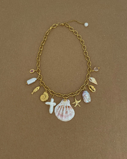 Cross Pearl Charm