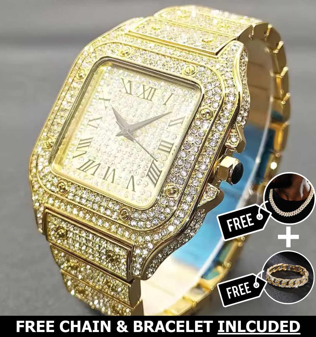 Moon Iced Out Watch