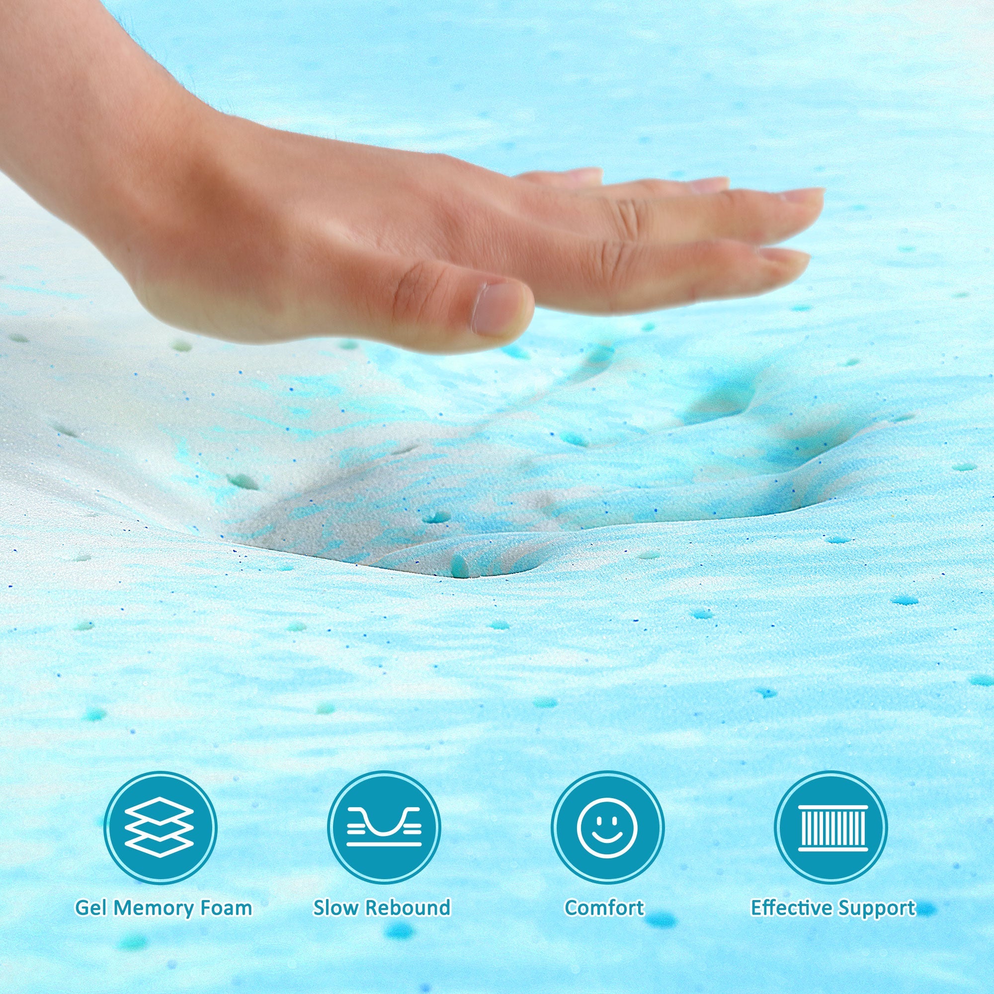 Gel Memory Foam Mattress Topper