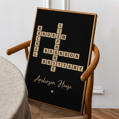 Personalized Canvas - "Crossword Art"