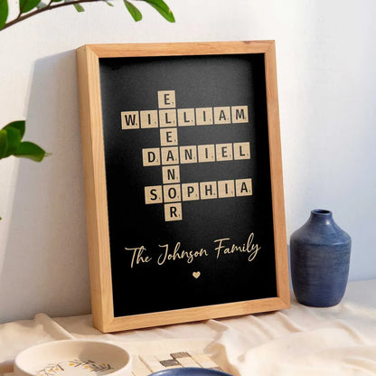 Personalized Canvas - "Crossword Art"