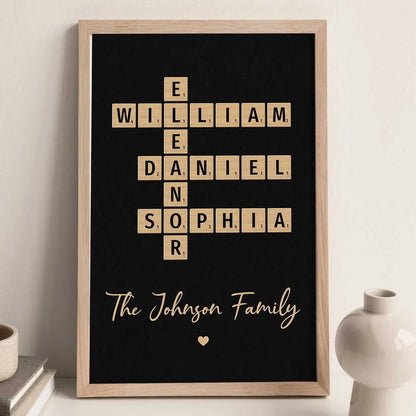 Personalized Canvas - "Crossword Art"