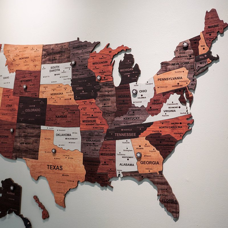 The United States Wooden Map Puzzle